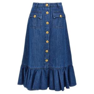 발렌티노 가라바니 데님 스커트 B3DD18L94C558 Blue