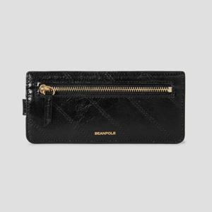 [빈폴] 노라 퀼팅 지퍼 카드 장지갑 - 블랙BE51A4M165