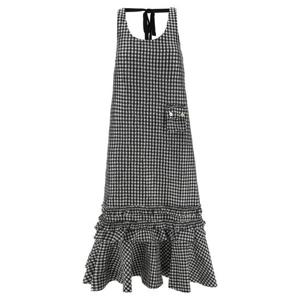 가니 미디 원피스 W0463099 Black