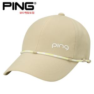 [핑][PING] 2023년 신상 여성 로고띠 뒷리본 볼캡 121C1CP655_BG