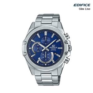 [에디피스]EFR-S567D-2AVDF 슬림라인 실버 풀메탈 남성용 메탈시계