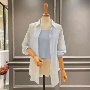 [아니베에프]A55WBL410_루즈핏 셔츠  니트베스트