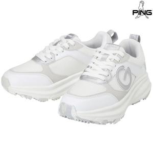 [양말증정]여성 메쉬 배색 로고 골프화 621E1SE052_WH