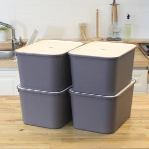 아트박스/올리오 모던 수납 바구니 중 4개 (뚜껑포함)