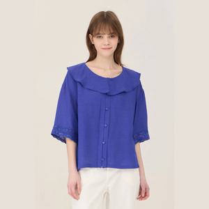 [베네통]플라워 레이스 카라 블라우스 (BABL59531)