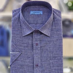 [바찌]반팔 린넨 슬럽 솔리드 일반핏 셔츠 VD1O2BR203