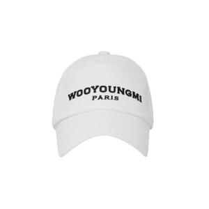우영미 자수 볼캡 화이트   23SS W231AC52992W