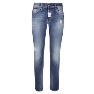 Philipp Plein 로고 패치 스트레이트 컷 진 FACCMDT3556PDE004N 08BM TP944436219