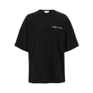 알렉산더 맥퀸 반팔 티셔츠 828434QTADE0520 White Black