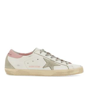 골든구스 화이트 레더 로우탑 슈퍼스타 스니커즈 GWF00102F0025