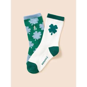 [빈폴키즈] 네잎클로버 양말 2족 세트  그린 (BI57KTU03M)