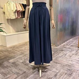 [ab.f.z]AOZ3HP371_와이드 플리츠 밴딩 치마 바지