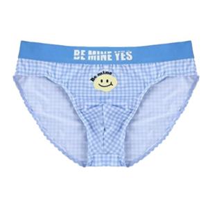 [예스][남성삼각] 스마일 체크 프린트 아웃밴드 브리프 YSMPZ305