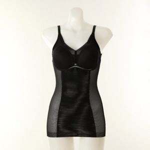 [와코루] 인견 원단 노와이어 몰드 바디쉐이퍼 (WBTX301-BK)