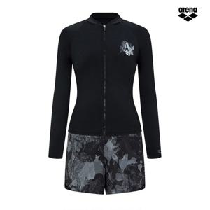 아레나 피오니 레귤러핏 집업 래쉬가드 세트 A5BL1PS10 BLK