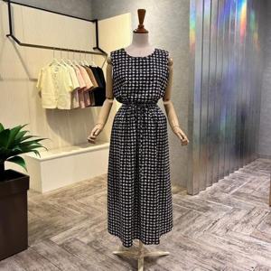 [ab.f.z]AOZ3HO40H_스트랩 패턴 프린트 민소매 원피스