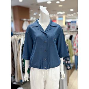 [트리아나]오픈 카라넥 밑단 스트링 블라우스 AL2BA31