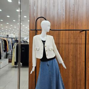 [지컷]지컷 페이크 포켓 브이넥 트위드 자켓 725411030206_DJ