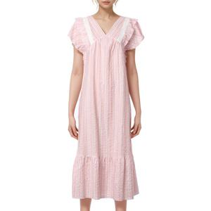 [바바라(언더웨어)]스트라이프 지지미 원피스파자마 AGW4603L