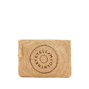 25 FW Stella McCartney 로고 프린트 라피아 클러치 7P0079WP037 TP441290419