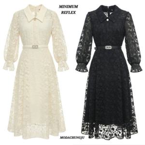 [미니멈]MD 카라넥 플라워 레이스 원피스  MD MYAAWO2080 M_CJ