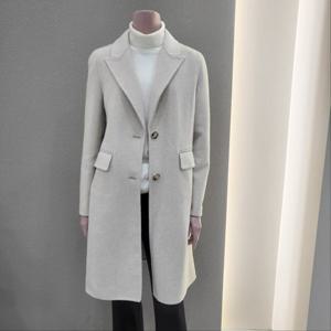 [꼼빠니아]슬림 기본 카라넥 원버튼 코트 CAEW0-WCH350_IC