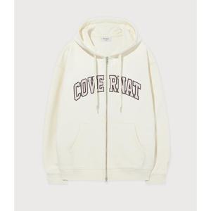 커버낫 공용 아치 로고 후드 집업 B1 CO2501HZ36 IV BK