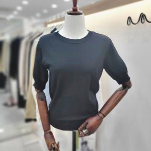 [비지트인뉴욕]비스코스 라운드넥 기본반팔니트티셔츠VB4SK641 o