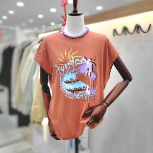 [비지트인뉴욕]라운드넥슬리브리스 썸머 티셔츠 VB6ST78_US