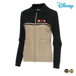 [디즈니골프]여성 니트 집업 가디건 (DN3LKG007-BG)-A_US