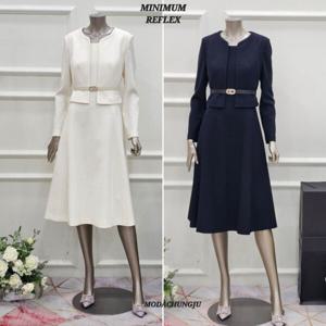 [미니멈]MD 자켓 레이어드 투피스스타일 플레어원피스 MD MYAGWO