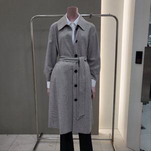 [꼼빠니아]잔체크 원버튼 트렌키코트 CADS2-WCH010_IC