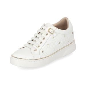 [엘칸토]여성 소가죽 키높이 자수 포인트 스니커즈 3.5cm LCWS79