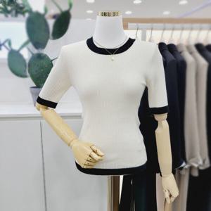 [비지트인뉴욕]라운드넥골지배색반팔티셔츠 VA3SK73_US