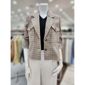 [더아이잗]린넨 체크 플랩 포켓 재킷 IM4A0JK255_DJ