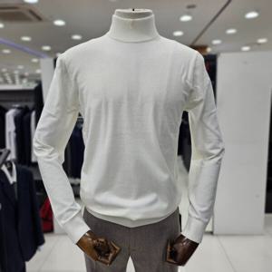 [레노마 옴므]남성 반폴라니트 아이보리 KT51A_US