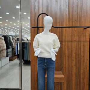 [지컷]지컷 퍼프 슬리브 부클 반팔 니트 7213150106_DJ