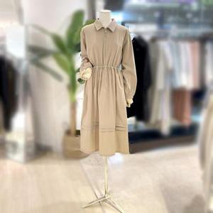 [파르베]  F23A50848_카라 반집업 스트링 원피스