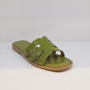 [오브엠]  F21SD243B_여성 발편한 에나멜 샌들 그린