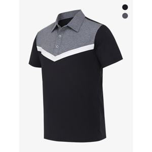 [클라우스]베네스트 카라 V배색 남성 골프 반팔티셔츠 KL4039