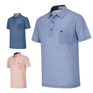 [클라우스]클라우스 파스텔 카라 스판 남성 골프반팔티 KL3332