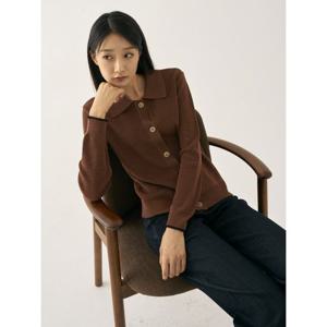 [지센][지센] [피어로즈] 카라단추 니트 가디건 LFKTN902_BR