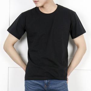 [모로엠]남성 코튼 라운드넥 반팔티 DM-TSH-QDGI1822-블랙