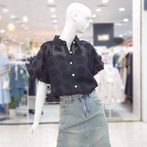 [ab.f.z]펀칭카라 퍼프소매 블라우스 FSPNZ2B48F