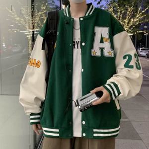 [모로엠]패치 포인트 오버핏 야구점퍼 LD-JUA-QSIS186-그린