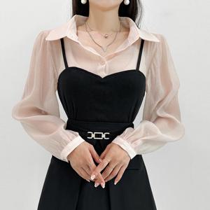 [금찌]금찌 레아 레이어드 블라우스 ST7710B