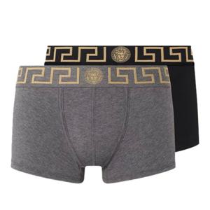 베르사체 블랙 앤 그레이 바이팩 박서 브리프 AU10181 1A10011A