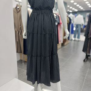 [아니베에프]A37WSK500 쉬폰 허리밴딩 2단주름 스커트_GN