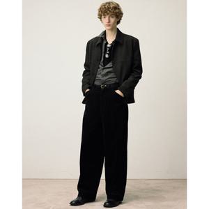 일꼬르소 25FW 프렌치 페이크 스웨이드 자켓 블랙 IEJA5F001BK