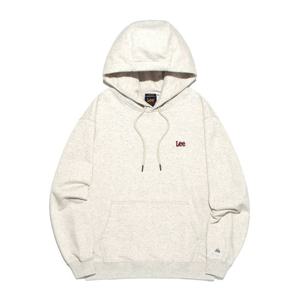 [LEE]LEE 스몰 트위치 로고 후드 티셔츠 오트밀 LE2503HD02OT